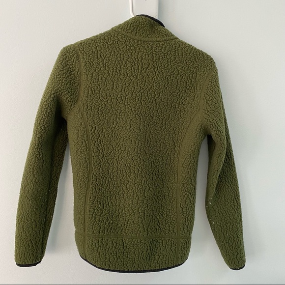 Patagonia Retro Pile 1/4 zip fleece in Nomad Green - Picture 3 of 7